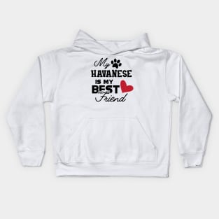 Havanese Dog - My havanese is my best friend Kids Hoodie